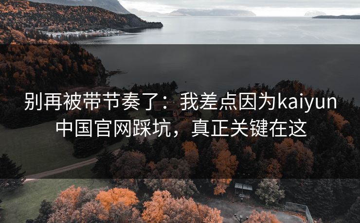 别再被带节奏了：我差点因为kaiyun中国官网踩坑，真正关键在这