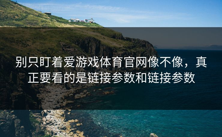 别只盯着爱游戏体育官网像不像，真正要看的是链接参数和链接参数